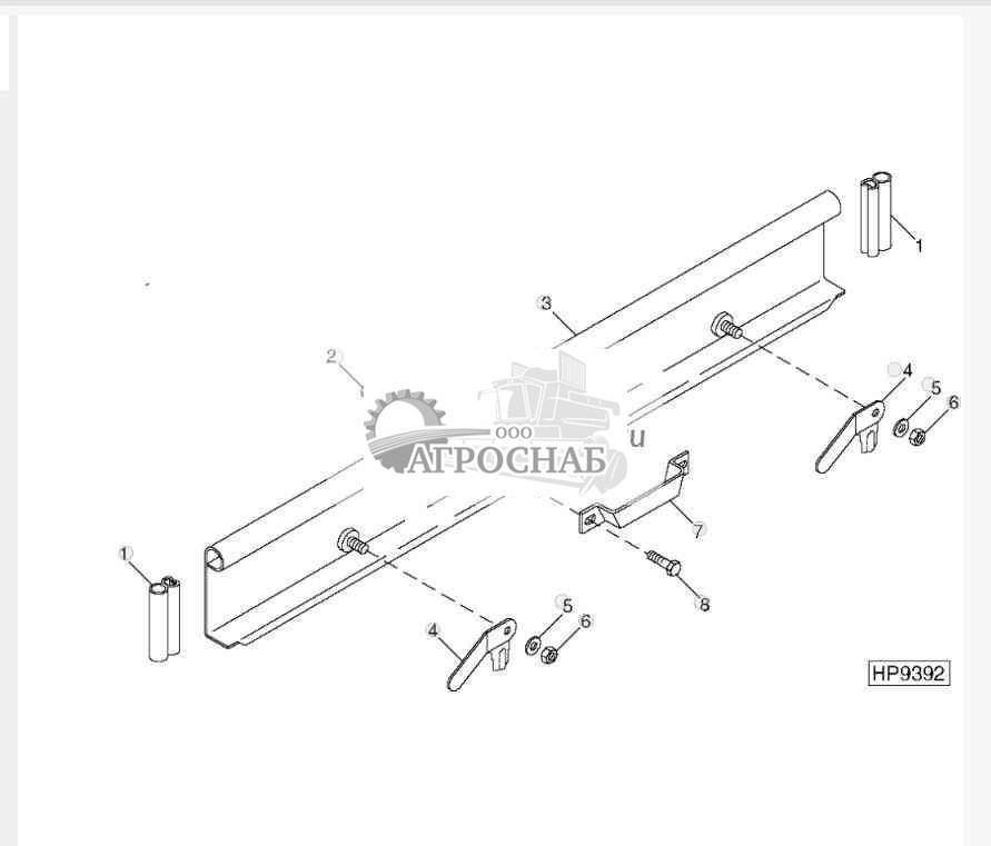 Shoe Grain Supply Auger Cleanout Door, Handle and Latches 